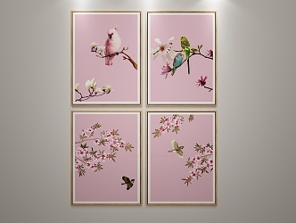 New Chinese Animal Painting Decorative Painting 3d model