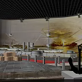 Cultural Center Exhibition Featuring Warship Model Mural Anchor And Stone Steps