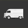 Vintage White Van Exterior Design With Classic Retro Styling And Clean Smooth Lines