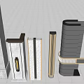 Various Styles Washbasin Designs With Wood Stone Materials And Pedestal Cabinets
