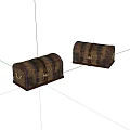 Vintage Wooden Chests With Woven Texture And Metal Clasps For Storage