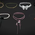 Various Stylish Hair Accessories Including Flower Wreath Golden Headband And Rose Hairpin