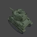 Cartoon Sherman Tank 3d model