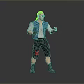 Blonde Man Wearing Sunglasses Blue Vest Gray Shirt And Black Shorts Standing