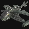 Advanced Cosmic Spacecraft 3D Model With Aerodynamic Structure And Green Exterior