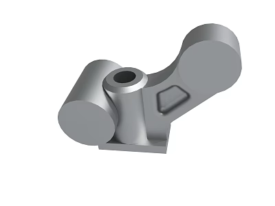 Metal Mechanical Part With Circular Components And Square Base Structure 3d model