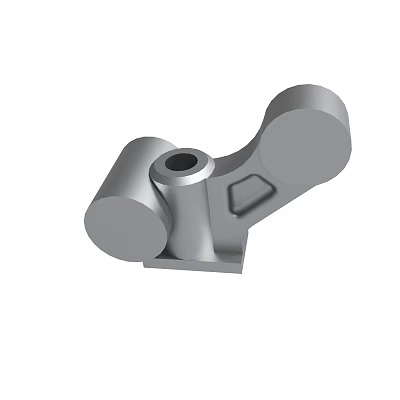 Metal Mechanical Part With Circular Components And Square Base Structure 3d model