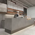 Modern Open Restaurant Interior With Green Plants Hanging Lights And Black White Floor Tiles
