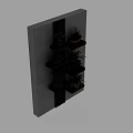 Potted Plants Display on Wall Mounted Wooden Multi Tiered Shelves with Green Foliage