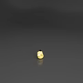 Cartoon Style Game And Movie Character Yellow Duck With Black Hat And Big Eyes