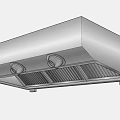 Cafeteria Commercial Kitchen Featuring Stainless Steel Range Hood And Ventilation System