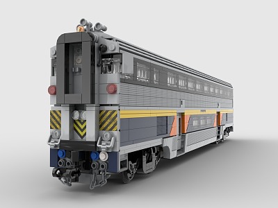 LEGO toy blocks subway car train high-speed rail light rail 3d model