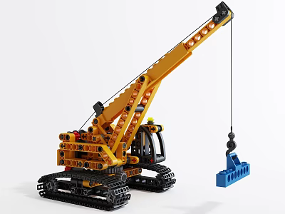 Modern toy car toy engineering car 3d model