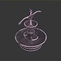 Decorative Architectural Water Fountain with Bird Shaped Spout and Circular Base Design