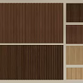 Various Colored Wooden Wall Paneling With Vertical Grooves For Home Decor