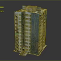 Modern Multi Story Office Building Exterior With Regular Windows And Main Entrance