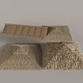 Handmade Thatch Roof Models With Diverse Shapes And Natural Textured Surfaces