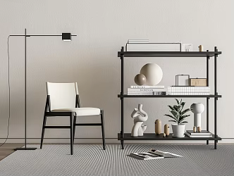 Modern Bookshelf Storage Rack Decorative Rack Display Rack Storage Cabinet Side Cabinet 3d model