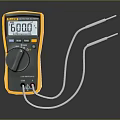 Digital Multimeter with Yellow Black Design Test Probes 6000 Display for Computer Repair Accurate Measurement