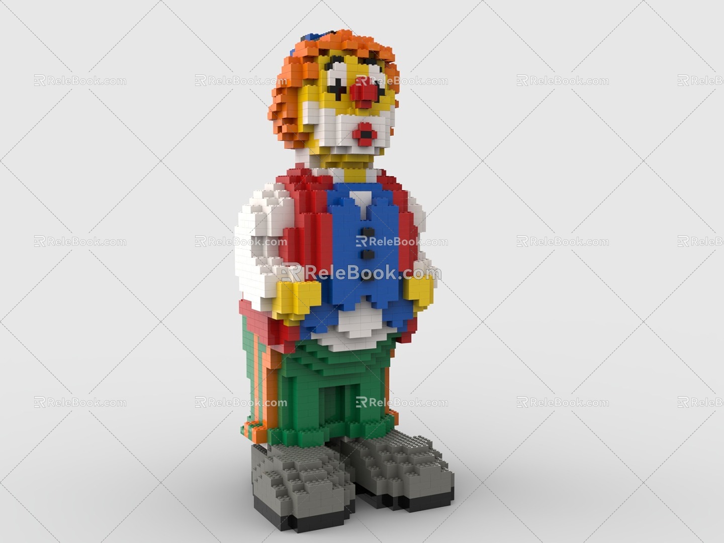 LEGO toy blocks McDonald's uncle clown figure 3d model