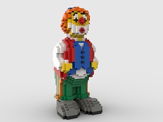 LEGO toy blocks McDonald's uncle clown figure 3d model