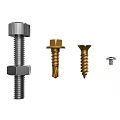 Essential Metal Hardware Tools Including Hex Bolts Wood Screws and Self Tapping Screws