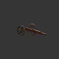 Modern Cannon Trailer Old Cannon Trailer 3d model