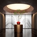 Modern Hotel Aisle 3d model