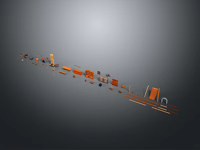 Modern Entryway Cabinet And Side Cabinet Interior Design With Storage And Display Shelves 3d model