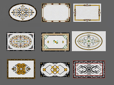 European ceramic tile 3d model