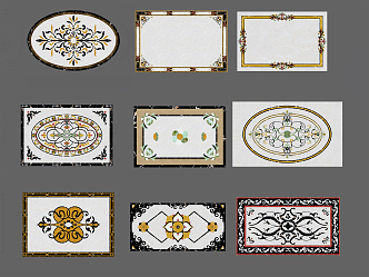 European ceramic tile 3d model