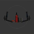 Modern wheel hub train hub assembly train hub structure 3d model