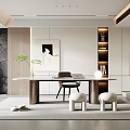 Modern study 3d model