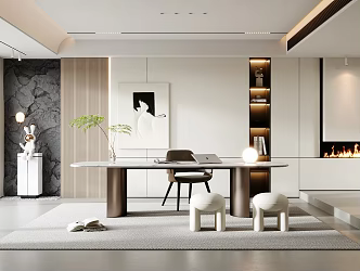 Modern study 3d model