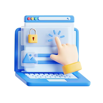Modern Laptop Cartoon Computer 3d model