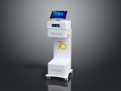 Healthcare Professional Operating Medical Device With 75 Logo For Patient Treatment 3d model
