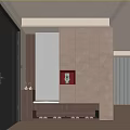Modern Light Luxury Entryway Shoe Cabinet With Comfortable Cushioned Seat And Unique Art Display Niche