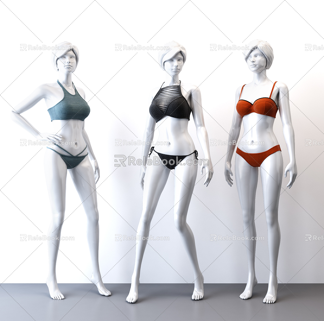 Modern Model Sports Underwear Female Model 3d model