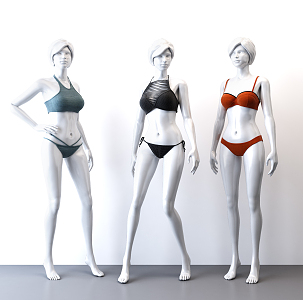 Modern Model Sports Underwear Female Model 3d model