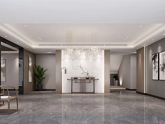 Modern foyer 3d model