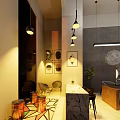 Modern Beauty Hair Salon Interior Design With Mirrors Chairs Green Plants And Wooden Ceiling