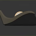 Sleek Modern Desktop Furniture With Brown Black Tape Dispenser And White Tape