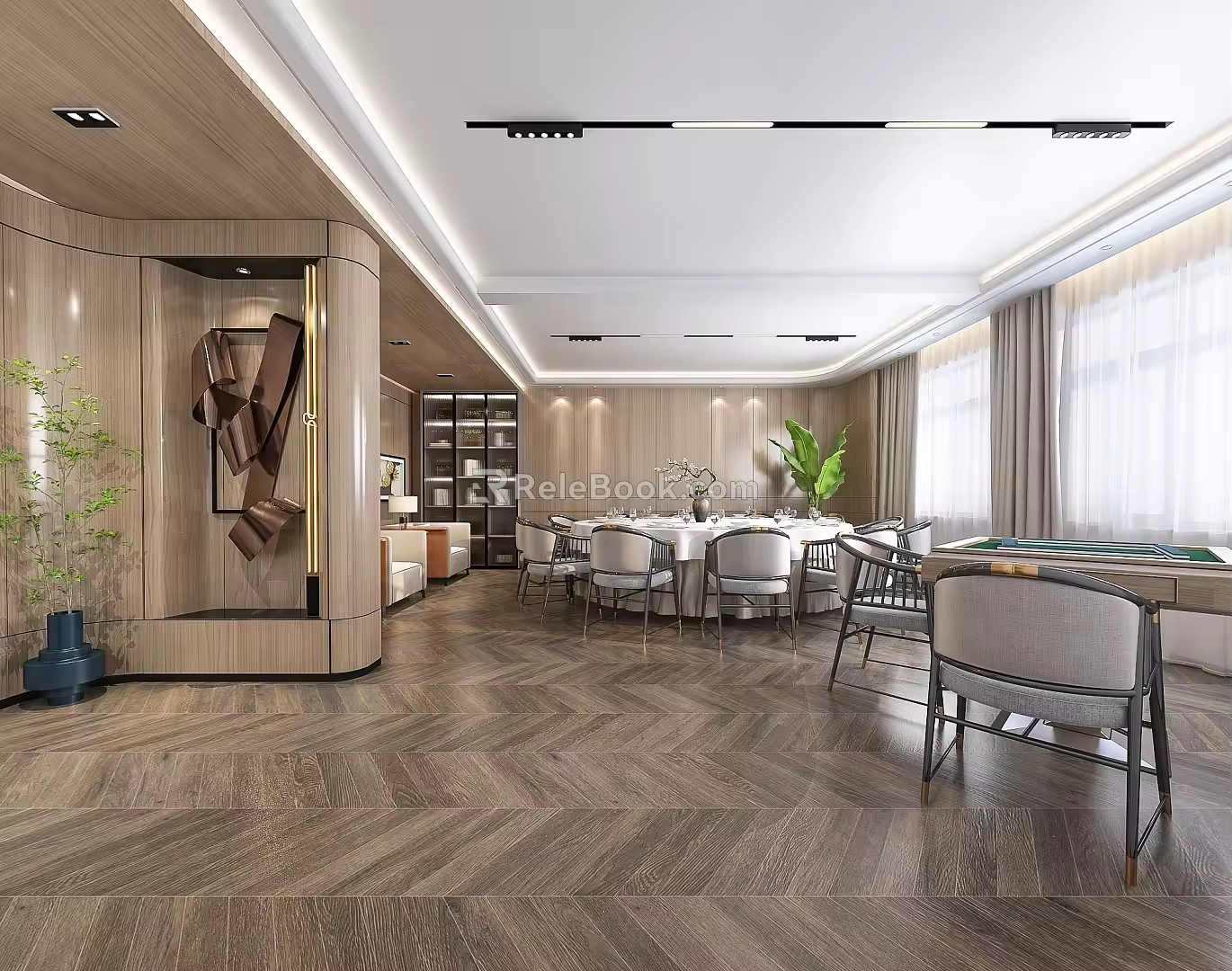 Modern private room Large private room 3d model