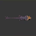 Purple Dragon Character With Blue Spines Golden Orange Decorations And Mechanical Elements