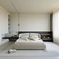 Modern Bedroom Interior Design With Large Bed Light Colored Bedding Rug And Natural Light
