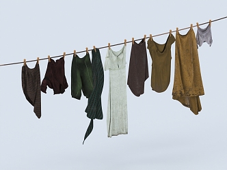 Modern clothes Hanging clothes 3d model