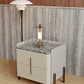 Table lamp combination table lamp bedside table 3d model