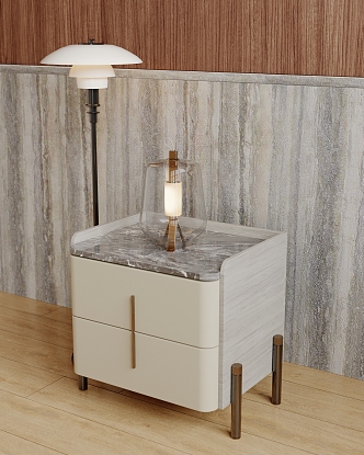 Table lamp combination table lamp bedside table 3d model