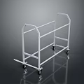 Industrial Equipment Metal Frame Wheeled Transport Cart With Movable Design And Durable Structure