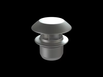 Metallic Industrial Component With Round Top Sleek Silver Finish And Structured Base 3d model